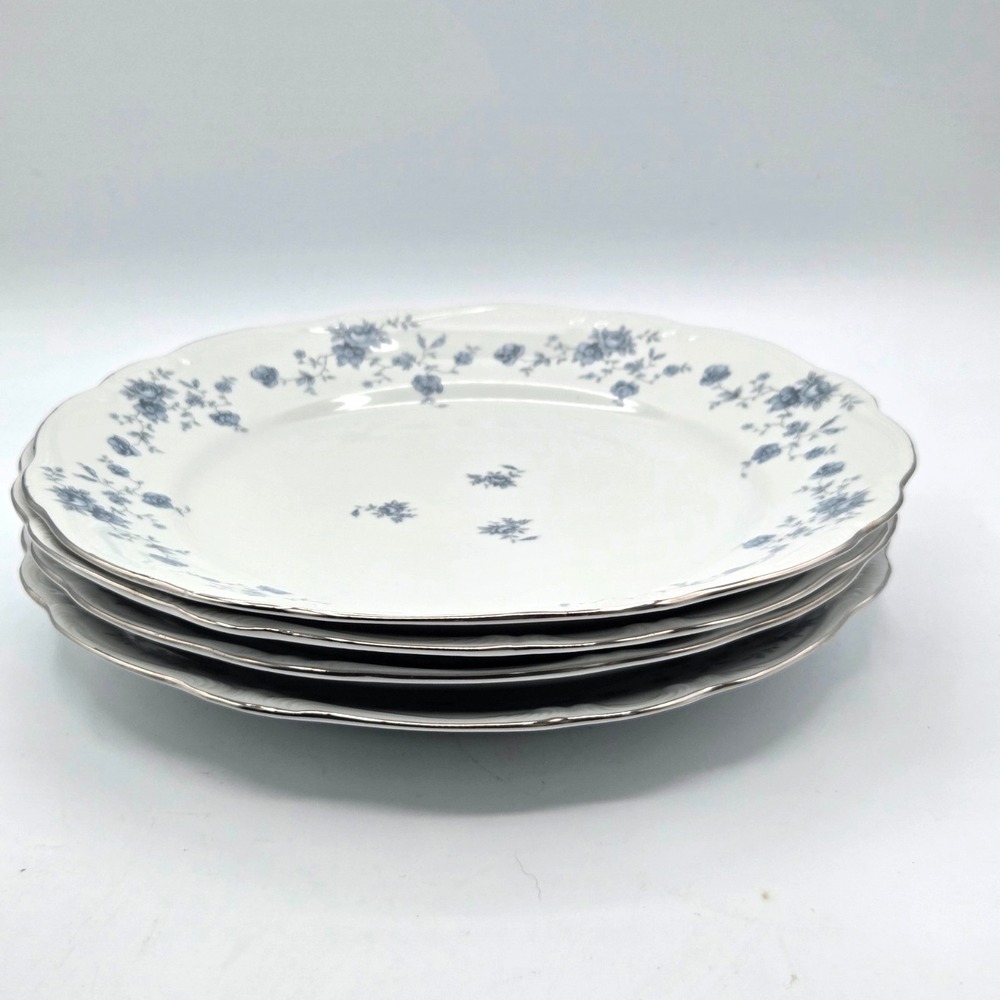 Johann Haviland Blue Garland Bavaria Germany Dinner Plates 10"  Set of 4 VINTAGE